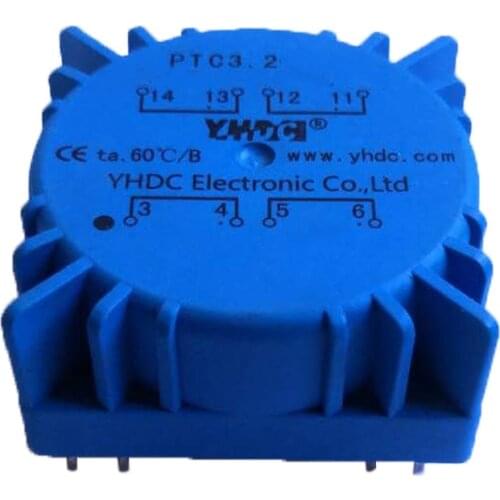 PTC3.2 For Audio usage Power 3.2VA 2*110V 2*18V toroidal transformer, encapsulated transformer PCB Welding transformer