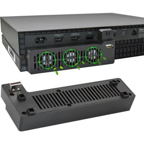 USB Cooler Cooling Fan for Xbox One X , External 3-Fan Super Turbo Temperature Control Cooling Fan for XBOX ONE X