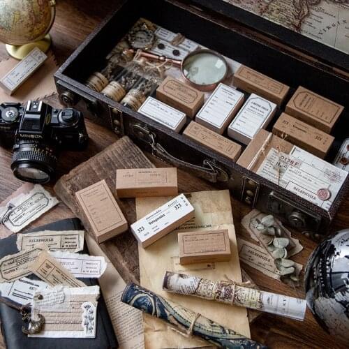 Vintage City ticket Series decoration stamp wooden rubber stamps for scrapbooking stationery DIY craft standard stamp