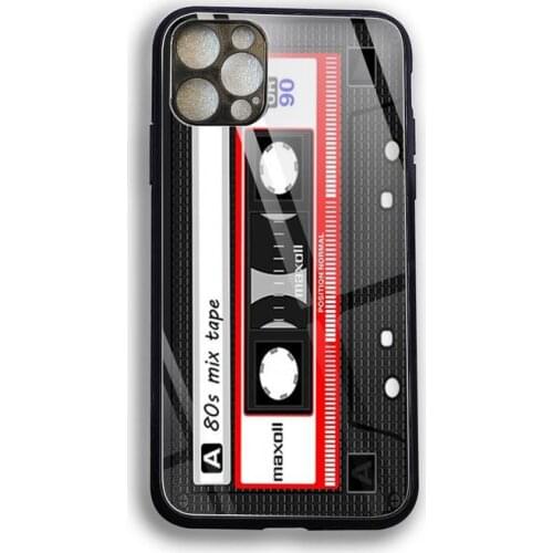 Vintage Cassette tape retro style Phone Case Glass For iPhone 12Pro Max Mini 11 Pro XR XS MAX 8 X 7 6S 6 Plus SE 2020 phone case