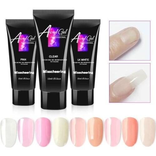 1PC 15ml Painless Extension UV Gel Fast Extend Nail Art Crystal Model Glue Lacquer Jelly Acrylic Builder Nail Sticky Drill Gel