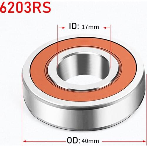 1PC 6203RS 17X40X12Mm Deep Groove Special Ball Bearing Repair Kit of Drum Washing Machine Tank Parts Accessories