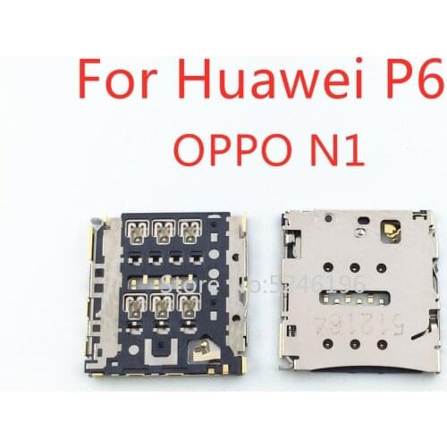 2-10pcs For Huawei P6-C00 P6-U00 P6-T00 Honor X1 OPPO N1 N1W N1T Sim Card Reader Tray Card Holder Slot Flex Cable Repair Parts