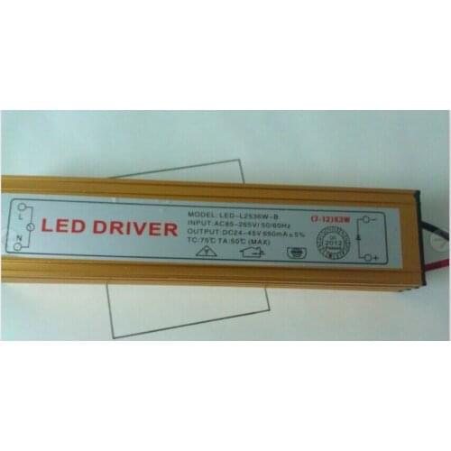 2021 new promotions 5pcs wholesales Output: DC 24-45V 650ma 7-12*3w waterproof LED DRIVER with CE,ROSH certificates