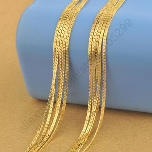 Free Shipping 5PCS 28" Yellow Gold Filled Necklaces Chain 1.8MM For Pendant With Lobster Clasps Nice Lots Accessories
