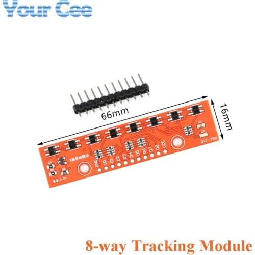 8 Way Tracking Module Infrared Detection Sensor DIY 8 Channel Infrared Detector Hunt Module Analog Output For Arduino 3.3V-5V
