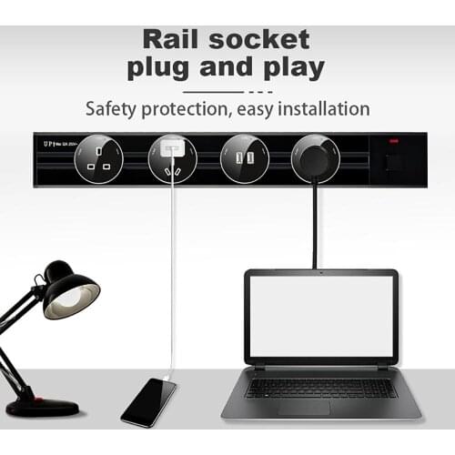 FIKO Free-standing desktop socket in office,Gold/gray/white/black wall power socekt Inductive footlights Bluetooth speaker