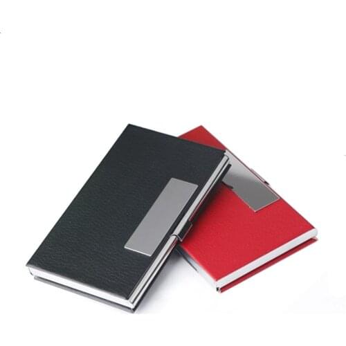 Business Card Holder Case Stainless Steel PU Credit ID Wallet Waterproof Box NEW