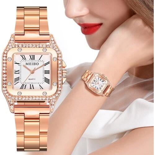 MEIBO Square Relojes Women Quartz Watches Design Leather Male Casual Wristwatch Relogio Masculino Ladies Watch female watch Fi