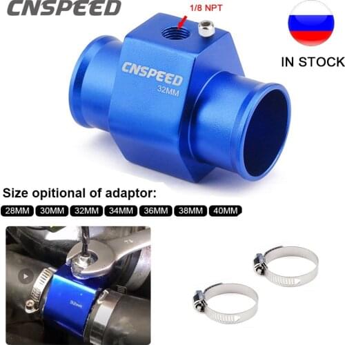 CNSPEED Water Temp Gauge Radiator Temperature Water Temp Joint Pipe Sensor 40mm 38mm 36mm 34mm 32mm 30mm 28mm Hose Adapter