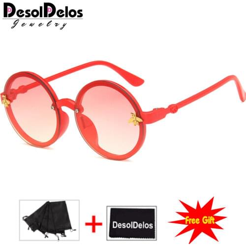 Retro Kids Sunglasses 2019 Girls Round Goggle Candy Color Lens Sun Glasses Round Sunglasses for Boys Girls Child