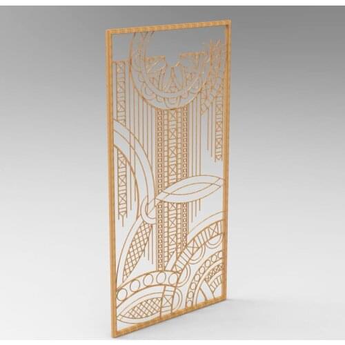 3d STL Model door for CNC Router 3D Printer Artcam Aspire Cut3d-Door and window partition