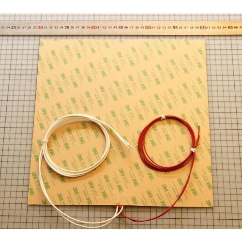 Funssor 300 X 300mm 12" X 12" 110V/120V/220V 750W Flexible Silicone Heater Mat/Pad for 3D Printer Heated Bed Heating bed