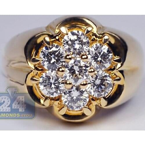 High Quality Gold Color Dazzling Flower Shape Finger Ring CZ Zircon Woman Girl Delicate Crystal Wedding Engagement Jewelry Rings