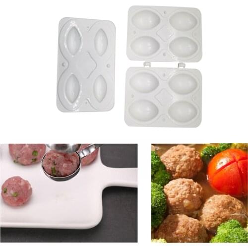 4 Grid Minced Meat Processor Manual Meatball Maker Kitchen Meatloaf Mold Home Kitchen Meat Pie Tools Accessories