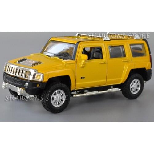 1:36 Scale Diecast Model Car Toys H3 2007 SUV Pull Back Miniature Replica Collectable