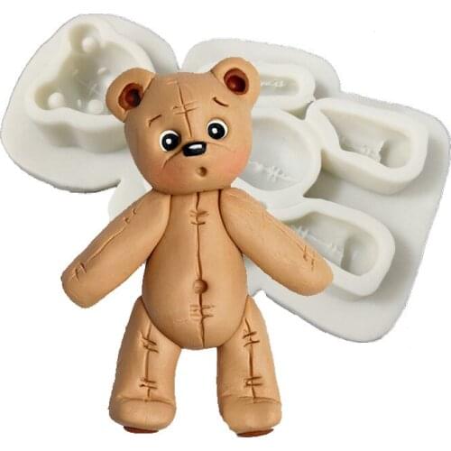 Mini Bear Cake Silicone Mold DIY Chocolate Jelly Decoration Cabinet