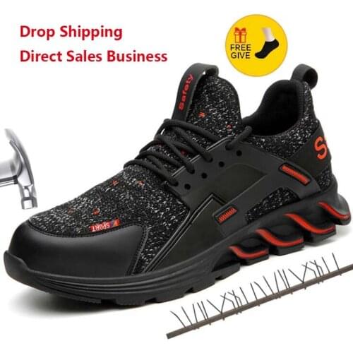 XPUHGM Fashion Work Shoes 2020 Mens Women Outdoor light Breathable Safety Sneakers Boots Steel Toe Anti Smashing Safety Shoes