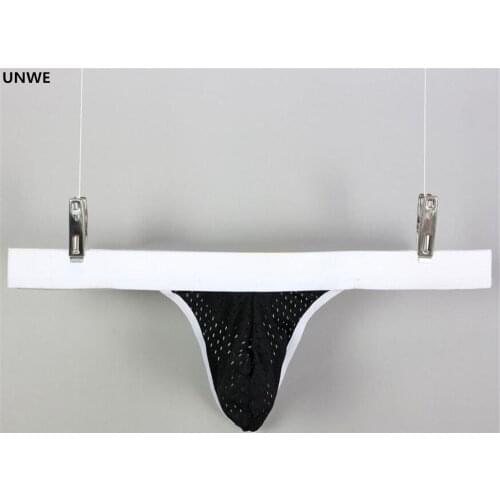 Personality Bikini Man Thong Enhance Penis Pouch Underwear Breathable Mesh Sexy U Convex Male G-String Gay Tanga Wide Belt