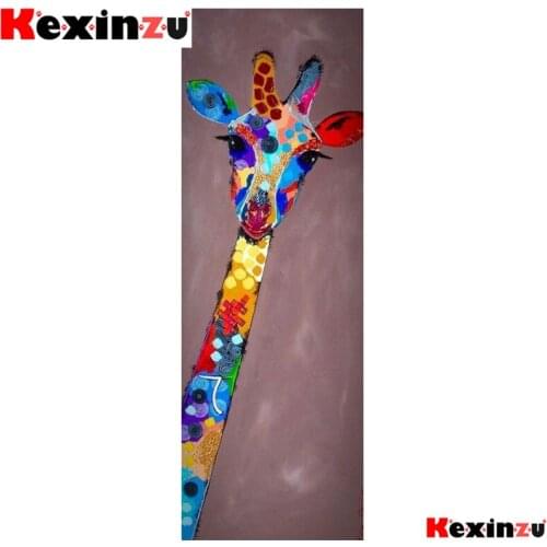 Kexinzu 5d diy Diamond Painting kit Christmas giraffe Cross stitch Diamond Embroidery 3d DIY 5D Diamond Mosaic decoration gift
