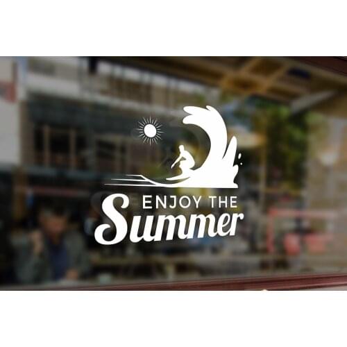 Enjoy the summer surfing surfboard Vinyl Stickers Decals Car Auto Glass