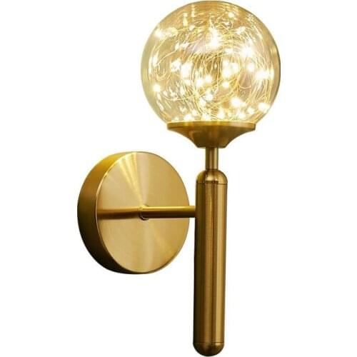 Wall Lamp Bedroom Wall Light Living Room Wall Lighting Metal And Glass Wall Light
