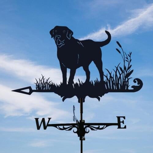 Black Weather Vane with Roof Mount Architectural Style Stainless Steel Ship Plane Animal Pattern Outdoor Weathervane for Garden