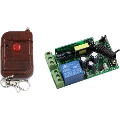 New Arrivals AC 85V 110V 120V 220V 250V 1CH Wireless Remote Control Switch Receiver +Peach Transmitter for Wide Voltage