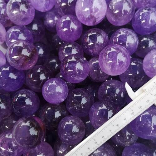 Natural amethyst small ball quartz minerals crystal healing gemstones sphere home decoration