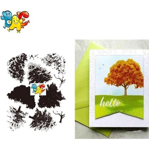Tree Transparent Clear Stamps for DIY Scrapbooking/Card Making/Kids Christmas Fun Decoration Supplies