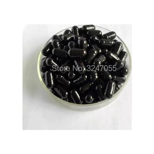 Shorten Size 00# 1000pcs Black Empty Gelatin Capsules, Medicine Powder Refillable Capsules, Mask Subpackage