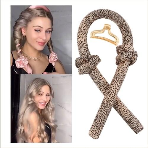 Curling Stick Big Wave Curling Iron Pearl Cotton Hairdresser Set Lazy Sleeping Curly Hair Curler Hair Ring Hairpin Modeling Tool