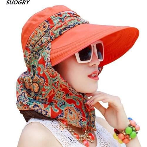 2018 Fashion UV Sun Hat Summer Sun Hats For Women Straw Hat Girls Beach Organza Cap Visors Caps Multipurpose Foldable Floppy Hat