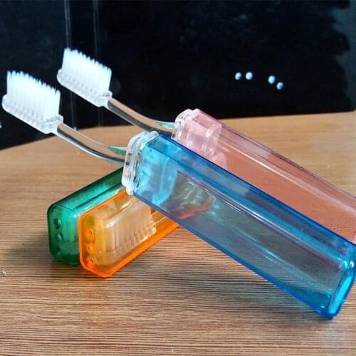 Folding Toothbrush Soft Portable Hygiene Oral Camping Hiking Tooth Brush Tooth Cleaning Tools Mini Disposable Foldable Travel
