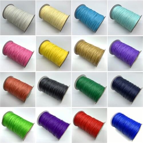 10yards/Lot 1mm Waxed Cotton Cord Waxed Thread Cord String Strap Necklace Rope Beads For Jewelry Making For Shamballa Bracelet