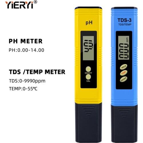Yieryi Mini Water Quality Detector / TDS Water Quality Detector 2PCS / Set Digital TDS EC PH Meter For Swimming Pool Fish Tank