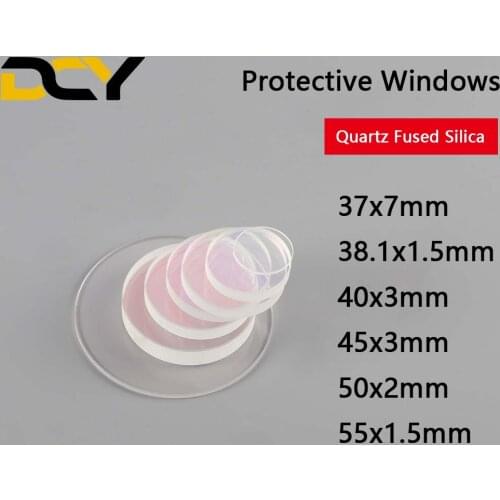 Laser Protective Windows D37-52 Quartz Fused Silica for Fiber Laser 1064nm Precitec Raytools WSX 37x7