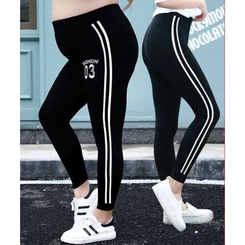 Plus Size Spring Autumn Women Leggings Causal Super Big Sizes Legging Black Stretchy Fat MM Ankle Length Pants