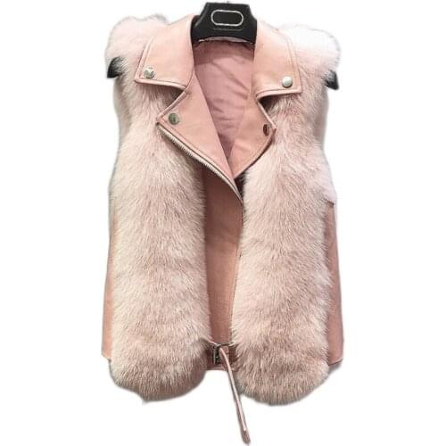 Zero Fish 2020 New Year Winter Locomotive New Style Fox Fur Vest Waistcoat Womens Short Style Jacket Slim
