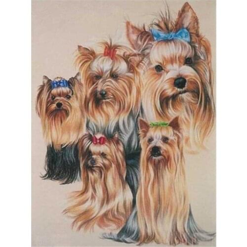 Animals Full Square Diamond Painting Kits Pomeranian dogs Mosaic Embroidery Picture Crystal Rhinestones Stickers Decal Wall Art