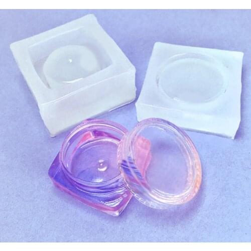 1Pcs Silicone Resin Molds Jewelry Box Silicone Mold with A Lid for Cement Jewelry/Beads/Little Accessories Storage