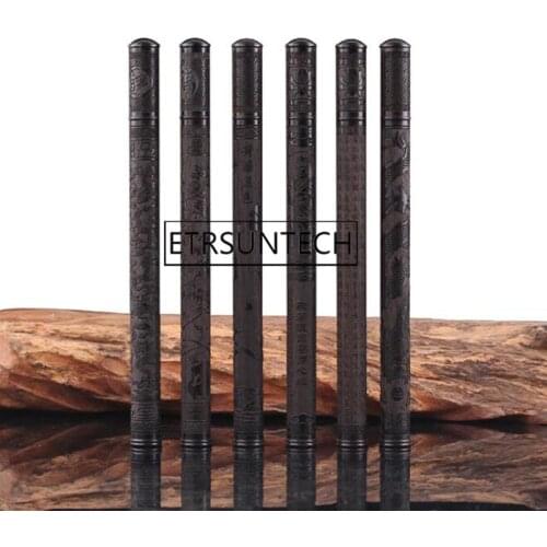30pcs Ebony Wood Stick Incense Tube Wooden Carved Incense Holder Temple Incense Storage Box