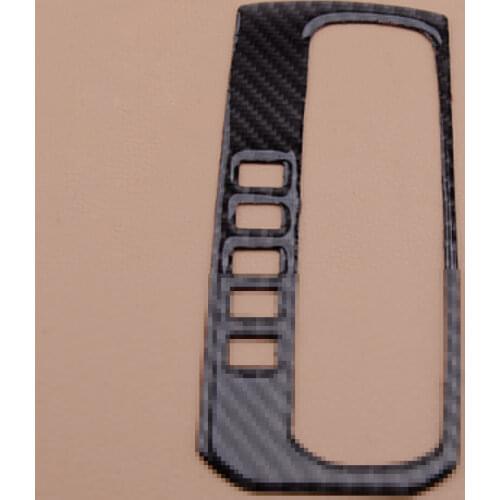 5 Button Carbon Fiber Gear Shift Box Panel Trim Cover Frame Fit For Honda Civic 10th 2016 2017 2018 2019