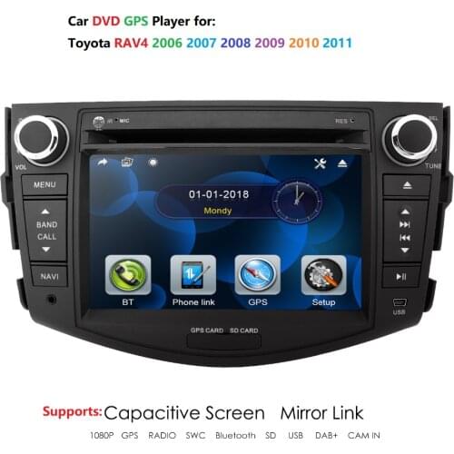 7 inch Car DVD Radio Player multimedia GPS Navigation for Toyota rav 4 RAV4 2006 - 2012 Audio Stereo RDS Camera map sd bluetooth