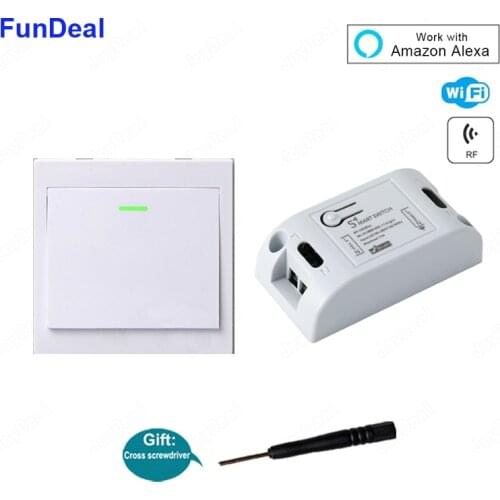 Wifi Wireless 433MHz RF Relay 1CH 220V Receiver Smart Home Light Switch Module 86 Wall Panel Remote Control Switch Led 10A 2200W