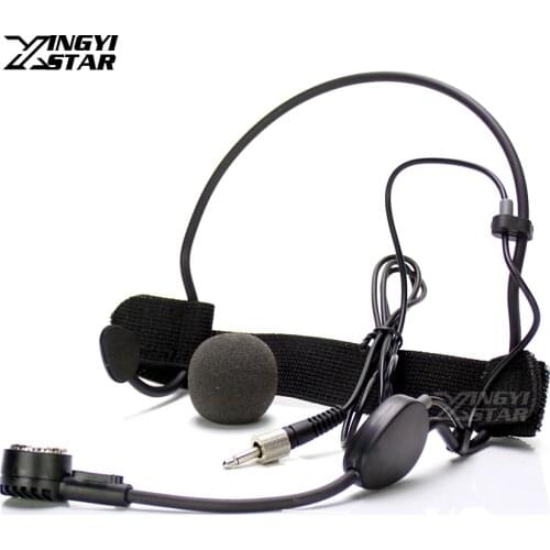 3.5mm Jack Female Screw Lock Headworn Dynamic Mic Headset Microphone For Wireless Bodypack Transmitter WH20TQG EW500 SK100 SK300