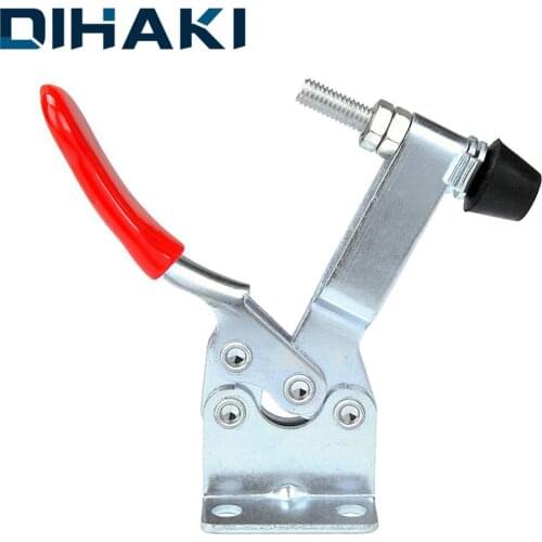 DIHAKI 1PCS 90KG Horizontal Clamp Anti-Slip Toggle Clamp Fast Locking Hand Tool Lever Fastener Vertical Fixture Quick Release