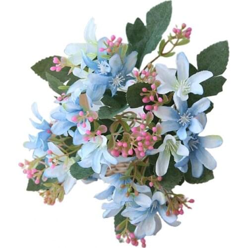Simulation Flower Vintage 5 Heads Faux Silk Flower Decoration Artificial Narcissus Flower for Home