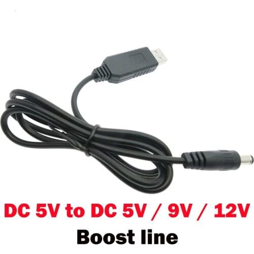 USB power boost line DC 5V to DC 5V / 9V / 12V Step UP Module USB Converter Adapter Cable 2.1x5.5mm Plug aokin