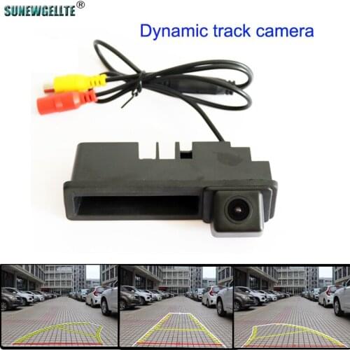 HD 4089T Dynamic Trajectory Parking Line Car Reverse Backup Rear View Trunk Handle Camera For Audi A1 A3 A4 A6L S5 Q7